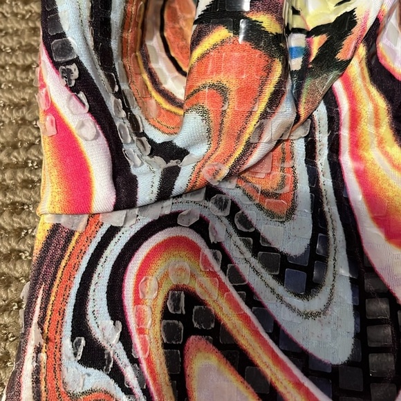 Joseph Ribkoff Multicoloured Abstract Pattern 3/4 Sleeve Dress Jacket Vintage - Picture 12 of 13